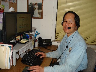 Russell on the phone