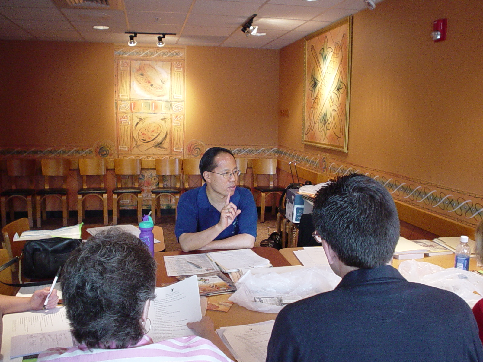 Russell teaching class